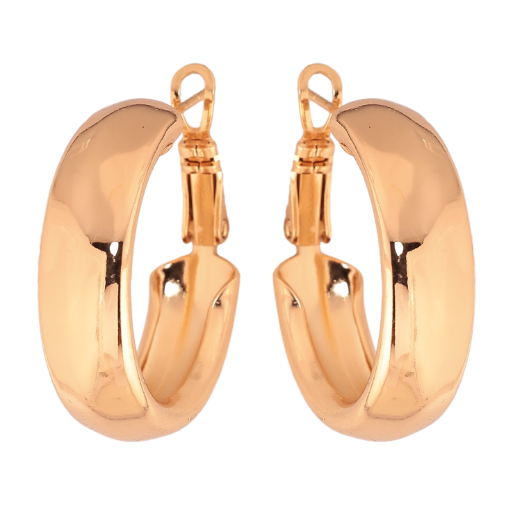 Сережки Xuping колір позолота 18K кільця (конго) Класика ø 2.5см фото №7