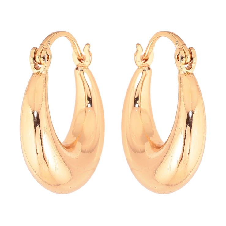 Сережки Xuping колір позолота 18K кільця (конго) декоративні ø 2см фото №4
