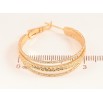 Серьги Xuping цвет позолота 18K кольца (конго) декоративный узор ø 3см фото №2