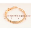 Серьги Xuping цвет позолота 18K кольца (конго) декоративный узор ø 3см фото №2