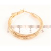 Серьги Xuping цвет позолота 18K кольца (конго) декоративный узор ø 3см фото №2 Серьги Xuping цвет позолота 18K кольца (конго) декоративный узор ø 3см фото №2