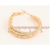 Серьги Xuping цвет Позолота 18K кольца (конго) "Декоративный узор" ø 3см фото №2