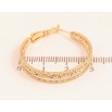 Серьги Xuping цвет Позолота 18K кольца (конго) "Декоративный узор" ø 3см фото №2