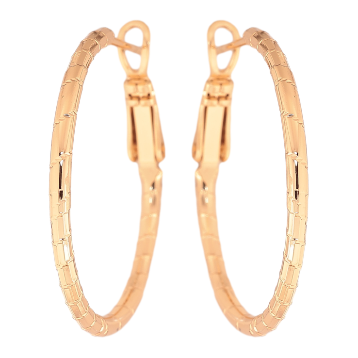 Серьги Xuping цвет Позолота 18K кольца (конго) "Декоративный узор" ø 3см фото №13 Серьги Xuping цвет Позолота 18K кольца (конго) "Декоративный узор" ø 3см фото №13