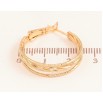 Серьги Xuping цвет Позолота 18K кольца (конго) "Декоративный узор" ø 2.5см фото №2 Серьги Xuping цвет Позолота 18K кольца (конго) "Декоративный узор" ø 2.5см фото №2