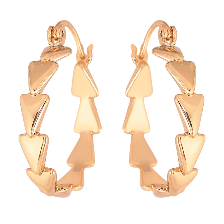Серьги Xuping цвет Позолота 18K кольца (конго) "Декоративный узор" ø 2.5см фото №1 Серьги Xuping цвет Позолота 18K кольца (конго) "Декоративный узор" ø 2.5см фото №1