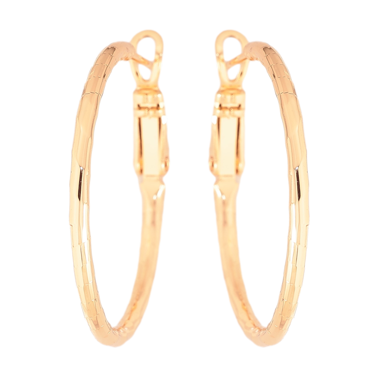 Серьги Xuping цвет Позолота 18K кольца (конго) "Декоративный узор" ø 3см фото №1 Серьги Xuping цвет Позолота 18K кольца (конго) "Декоративный узор" ø 3см фото №1