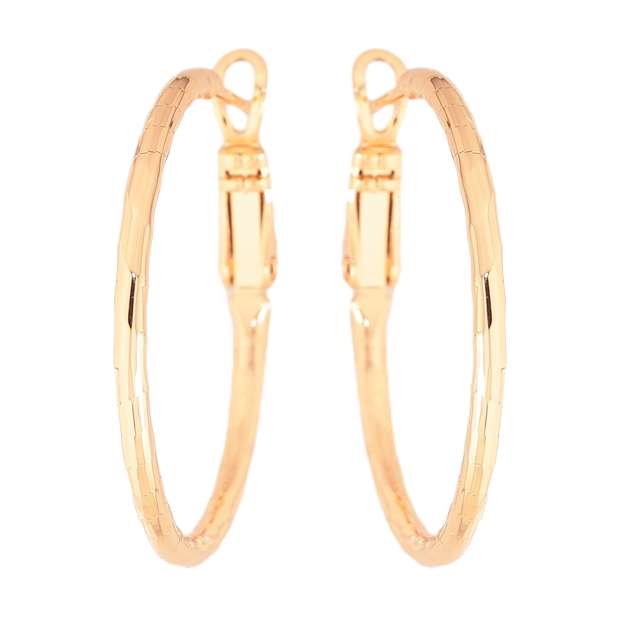 Серьги Xuping цвет Позолота 18K кольца (конго) "Декоративный узор" ø 3см фото №1 Серьги Xuping цвет Позолота 18K кольца (конго) "Декоративный узор" ø 3см фото №1
