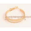 Серьги Xuping цвет Позолота 18K кольца (конго) "Декоративный узор" ø 3см фото №2