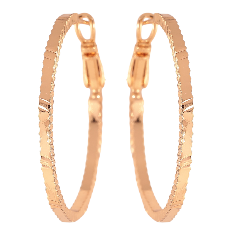 Серьги Xuping цвет Позолота 18K кольца (конго) "Декоративный узор" ø 3,5см фото №1 Серьги Xuping цвет Позолота 18K кольца (конго) "Декоративный узор" ø 3,5см фото №1