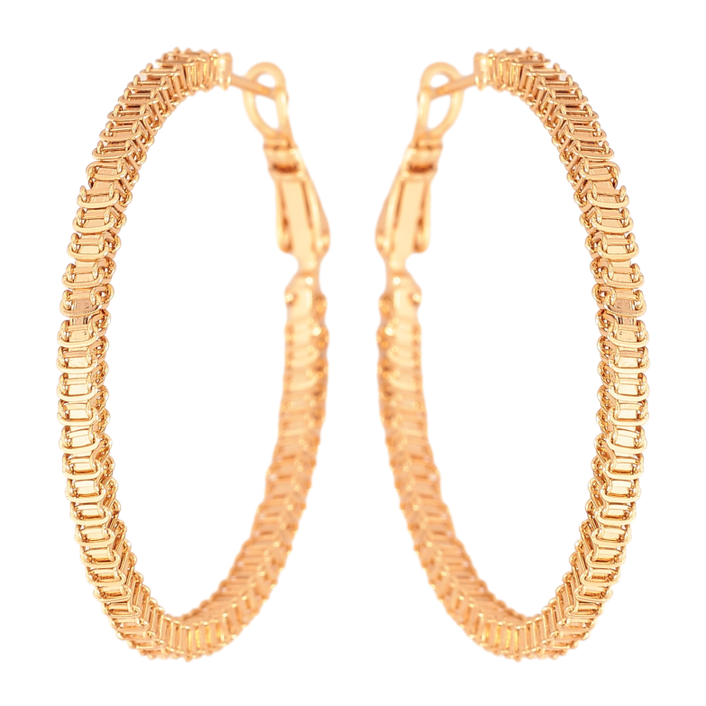 Сережки Xuping колір Позолота 18K кільця (конго) "Декоративний візерунок" ø 4см фото №9 Сережки Xuping колір Позолота 18K кільця (конго) "Декоративний візерунок" ø 4см фото №9