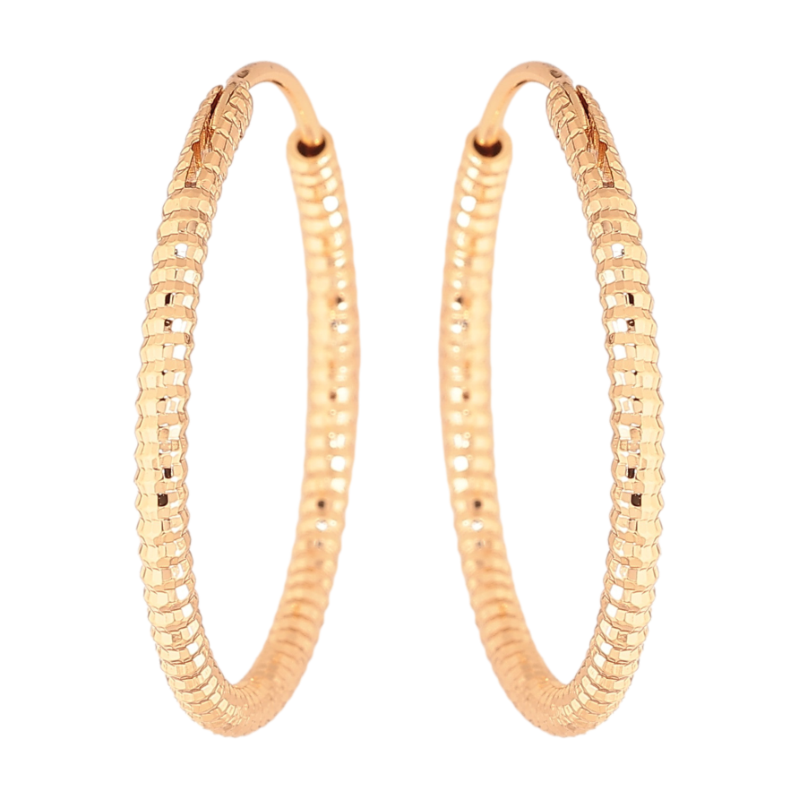 Серьги Xuping цвет Позолота 18K кольца (конго) "Декоративный узор" ø 2.7см фото №1 Серьги Xuping цвет Позолота 18K кольца (конго) "Декоративный узор" ø 2.7см фото №1