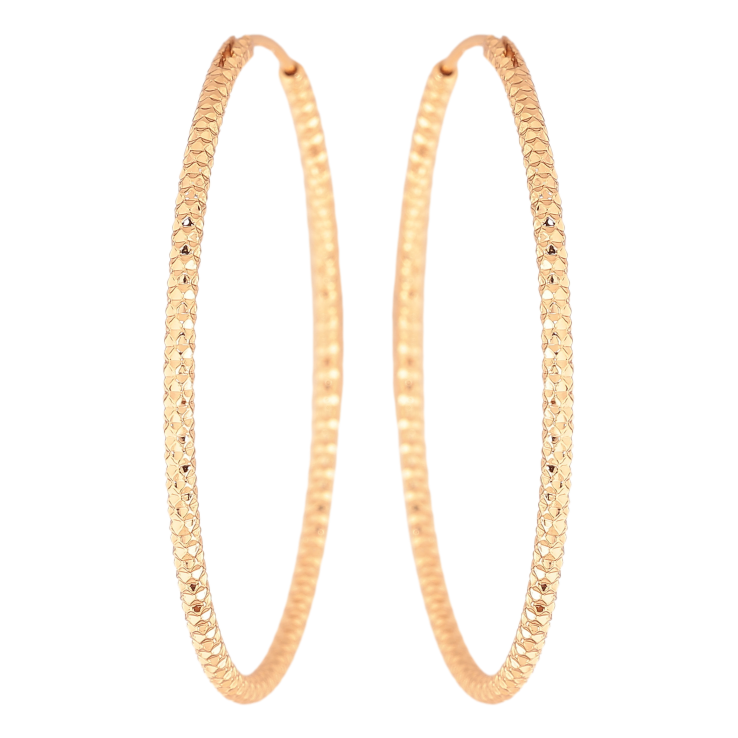 Серьги Xuping цвет Позолота 18K кольца (конго) "Декоративный узор" ø 5см фото №13
