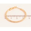 Серьги Xuping цвет Позолота 18K кольца (конго) "Декоративный узор" ø 3.5см фото №2 Серьги Xuping цвет Позолота 18K кольца (конго) "Декоративный узор" ø 3.5см фото №2