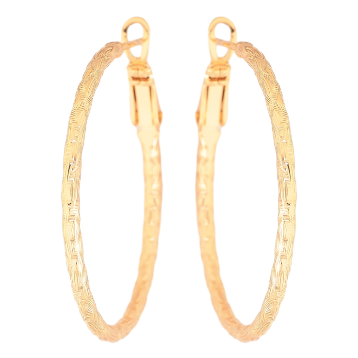 Серьги Xuping цвет Позолота 18K кольца (конго) "Декоративный узор" ø 3.5см фото №5 Серьги Xuping цвет Позолота 18K кольца (конго) "Декоративный узор" ø 3.5см фото №5