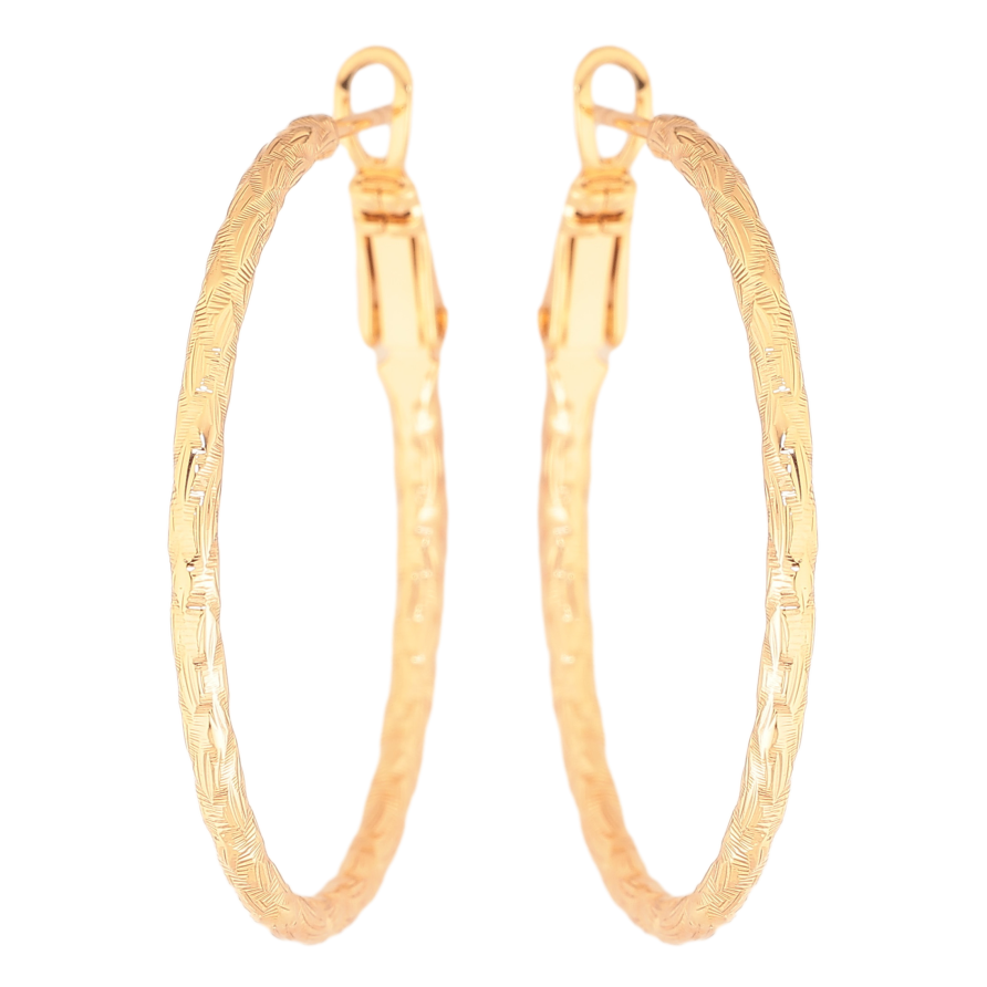 Серьги Xuping цвет Позолота 18K кольца (конго) "Декоративный узор" ø 3.5см фото №1 Серьги Xuping цвет Позолота 18K кольца (конго) "Декоративный узор" ø 3.5см фото №1