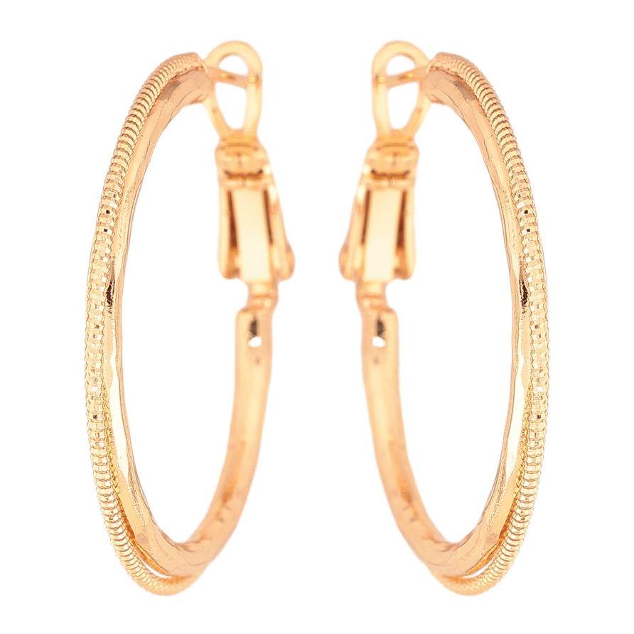 Серьги Xuping цвет Позолота 18K кольца (конго) "Декоративный узор" ø 3см фото №1 Серьги Xuping цвет Позолота 18K кольца (конго) "Декоративный узор" ø 3см фото №1