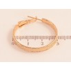 Серьги Xuping цвет Позолота 18K кольца (конго) "Декоративный узор" ø 3см фото №2