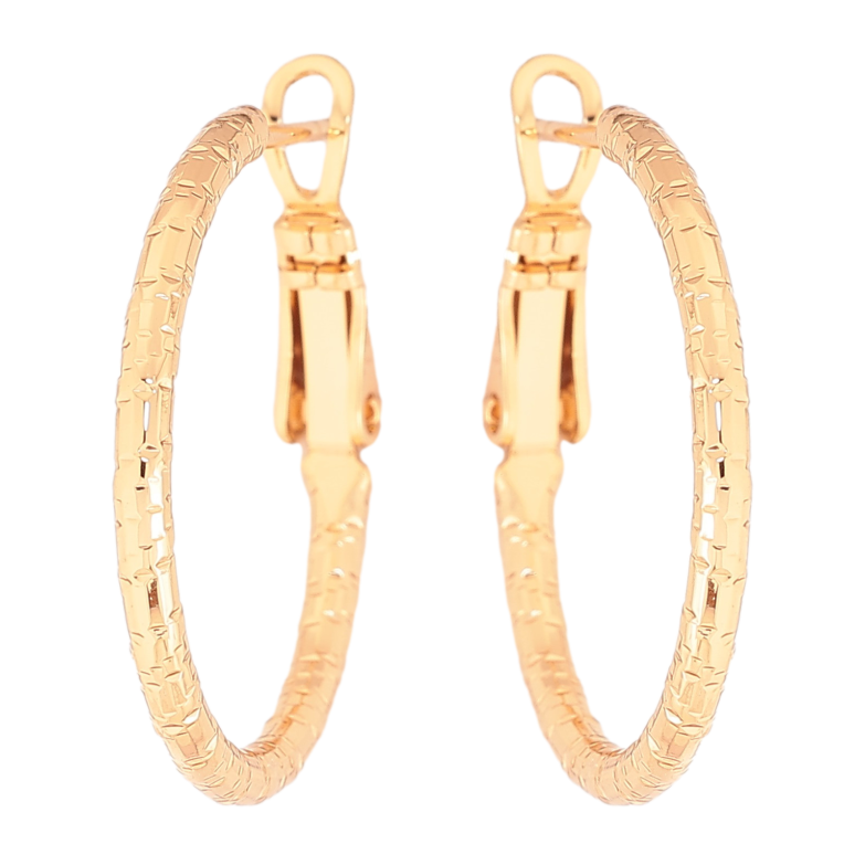Сережки Xuping колір Позолота 18K кільця (конго) "Декоративний візерунок" ø 2.5см фото №16 Сережки Xuping колір Позолота 18K кільця (конго) "Декоративний візерунок" ø 2.5см фото №16