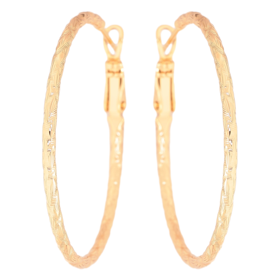 Серьги Xuping цвет Позолота 18K кольца (конго) "Декоративный узор" ø 4см фото №1 Серьги Xuping цвет Позолота 18K кольца (конго) "Декоративный узор" ø 4см фото №1