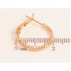 Серьги Xuping цвет Позолота 18K кольца (конго) "Декоративный узор" ø 2см фото №2