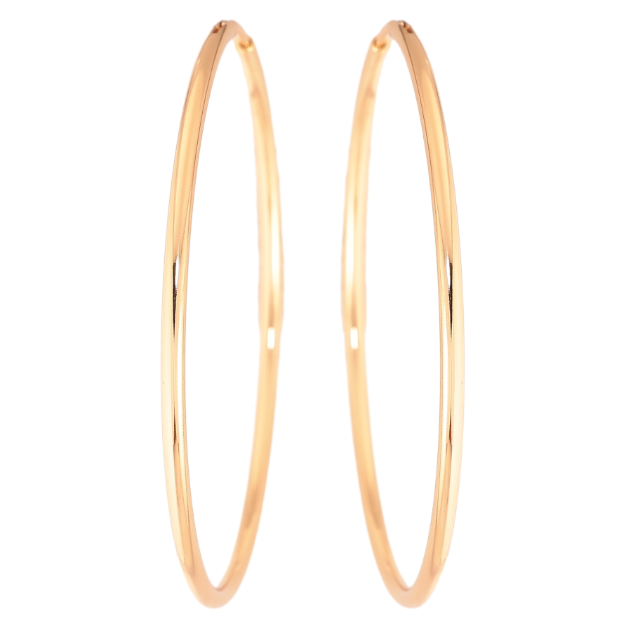 Серьги Xuping цвет Позолота 18K кольца (конго) "Классика" ø 5.5см фото №1