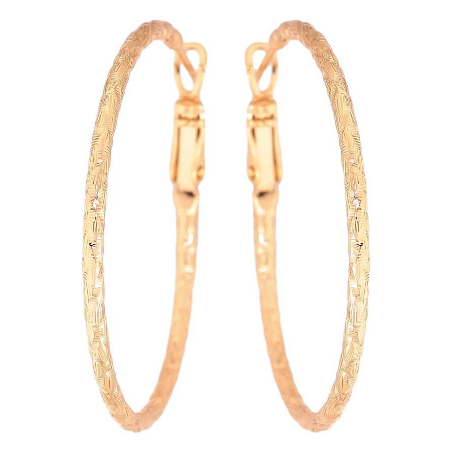 Серьги Xuping цвет Позолота 18K кольца (конго) "Декоративный узор" ø 4см фото №1 Серьги Xuping цвет Позолота 18K кольца (конго) "Декоративный узор" ø 4см фото №1
