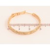 Серьги Xuping цвет Позолота 18K кольца (конго) "Декоративный узор" ø 3см фото №2 Серьги Xuping цвет Позолота 18K кольца (конго) "Декоративный узор" ø 3см фото №2
