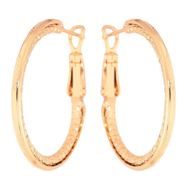 Серьги Xuping цвет Позолота 18K кольца (конго) "Декоративный узор" ø 3см фото №1 Серьги Xuping цвет Позолота 18K кольца (конго) "Декоративный узор" ø 3см фото №1