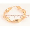 Сережки Xuping колір Позолота 18K кільця (конго) "Декоративний візерунок" ø 4см фото №2 Сережки Xuping колір Позолота 18K кільця (конго) "Декоративний візерунок" ø 4см фото №2