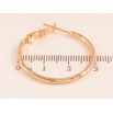 Сережки Xuping колір Позолота 18K кільця (конго) "Декоративний візерунок" ø 3см фото №2 Сережки Xuping колір Позолота 18K кільця (конго) "Декоративний візерунок" ø 3см фото №2