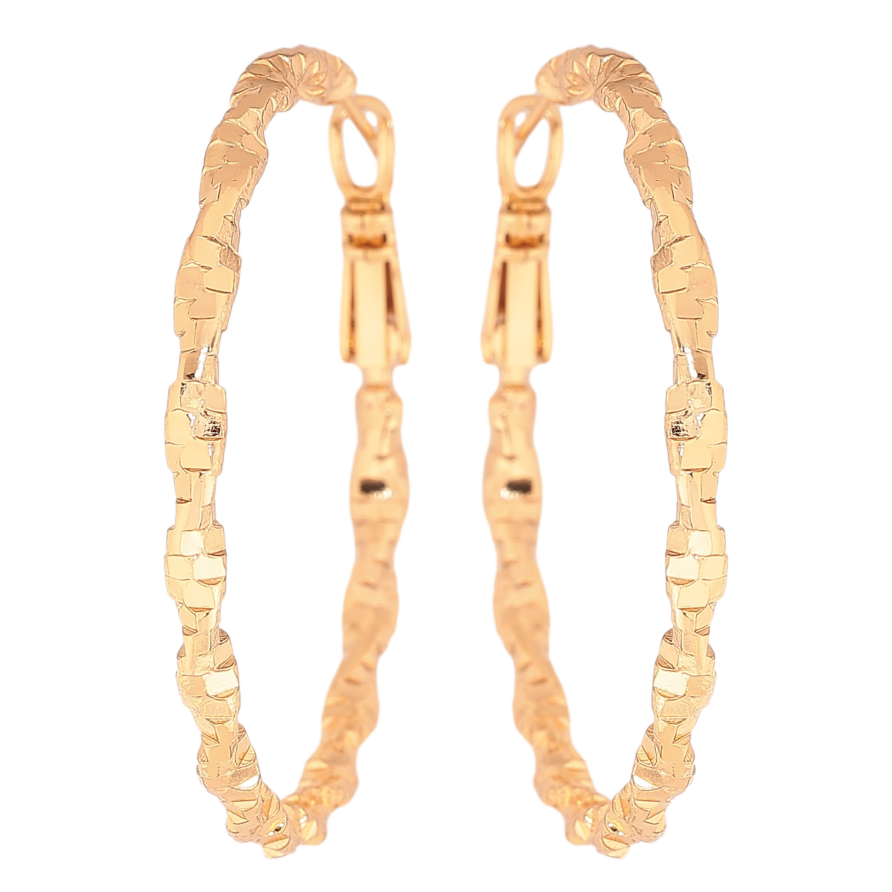 Серьги Xuping цвет Позолота 18K кольца (конго) "Декоративный узор" ø 4см фото №1 Серьги Xuping цвет Позолота 18K кольца (конго) "Декоративный узор" ø 4см фото №1