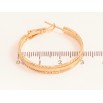 Серьги Xuping цвет Позолота 18K кольца (конго) "Декоративный узор" ø 3см фото №2