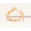 Серьги Xuping цвет Позолота 18K кольца (конго) "Декоративный узор" ø 2см фото №2