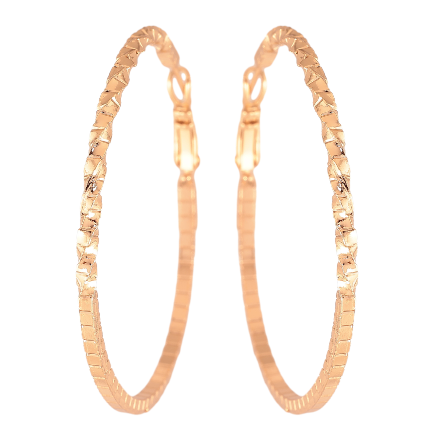 Серьги Xuping цвет Позолота 18K кольца (конго) "Декоративный узор" ø 5см фото №1 Серьги Xuping цвет Позолота 18K кольца (конго) "Декоративный узор" ø 5см фото №1