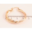 Серьги Xuping цвет Позолота 18K кольца (конго) "Декоративный узор" ø 3,5см фото №2 Серьги Xuping цвет Позолота 18K кольца (конго) "Декоративный узор" ø 3,5см фото №2