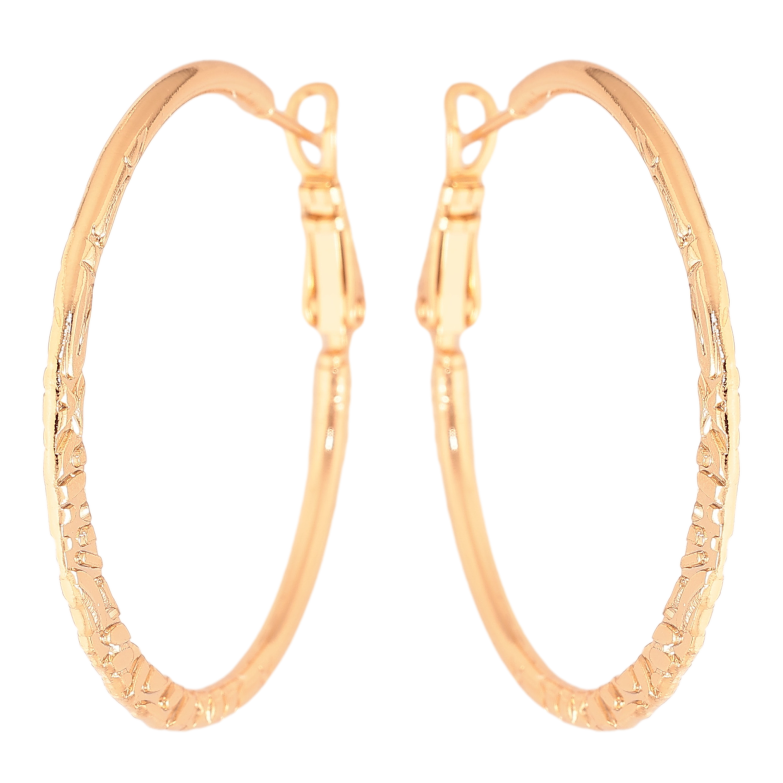 Сережки Xuping колір Позолота 18K кільця (конго) "Декоративний візерунок" ø 3.8см фото №18 Сережки Xuping колір Позолота 18K кільця (конго) "Декоративний візерунок" ø 3.8см фото №18