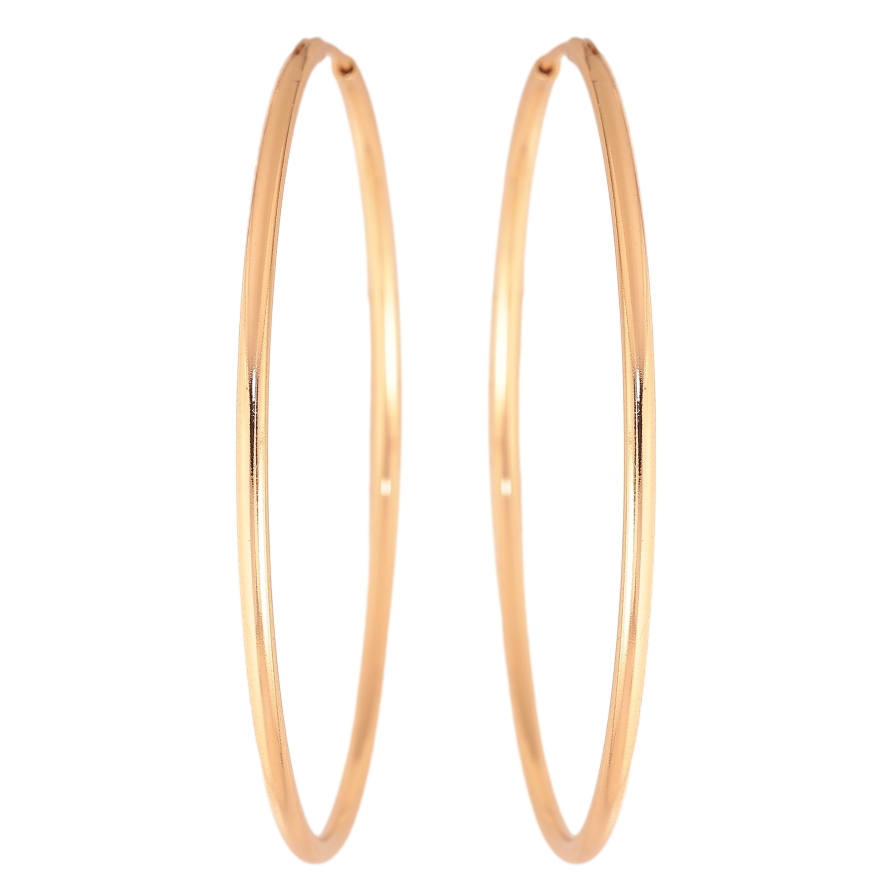 Серьги Xuping цвет Позолота 18K кольца (конго) "Классика" ø 6см фото №1 Серьги Xuping цвет Позолота 18K кольца (конго) "Классика" ø 6см фото №1