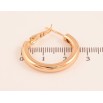 Серьги Xuping цвет Позолота 18K кольца (конго) "Классика" ø 2,5см фото №2 Серьги Xuping цвет Позолота 18K кольца (конго) "Классика" ø 2,5см фото №2