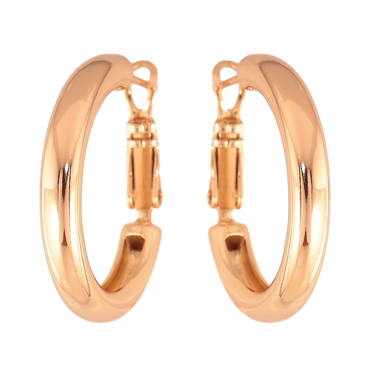 Серьги Xuping цвет Позолота 18K кольца (конго) "Классика" ø 2,5см фото №23