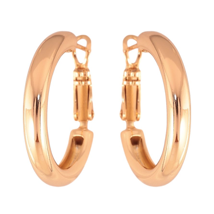 Серьги Xuping цвет Позолота 18K кольца (конго) "Классика" ø 2,5см фото №1 Серьги Xuping цвет Позолота 18K кольца (конго) "Классика" ø 2,5см фото №1