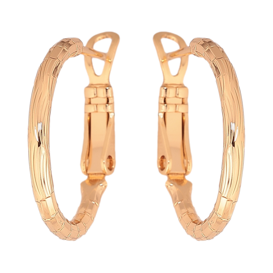 Серьги Xuping цвет Позолота 18K кольца (конго) "Декоративный узор" ø 2см фото №1 Серьги Xuping цвет Позолота 18K кольца (конго) "Декоративный узор" ø 2см фото №1