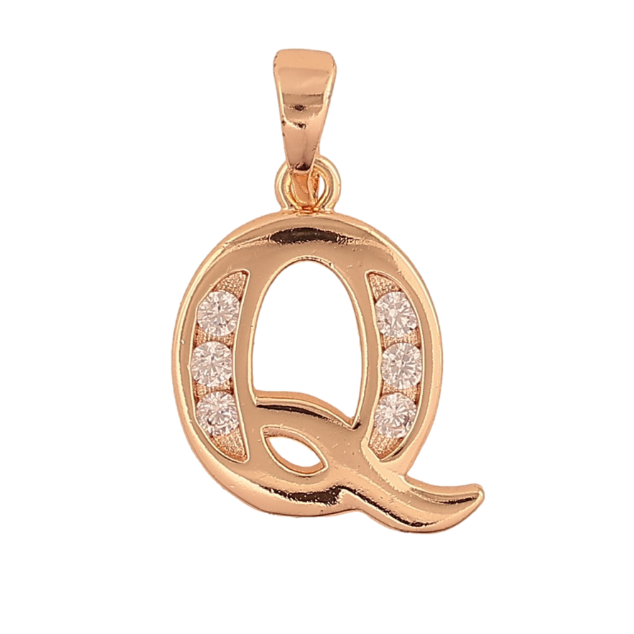 Кулон Xuping M&L колір 18K "Літера Q" для ланцюжка до 6мм фото №1 Кулон Xuping M&L колір 18K "Літера Q" для ланцюжка до 6мм фото №1