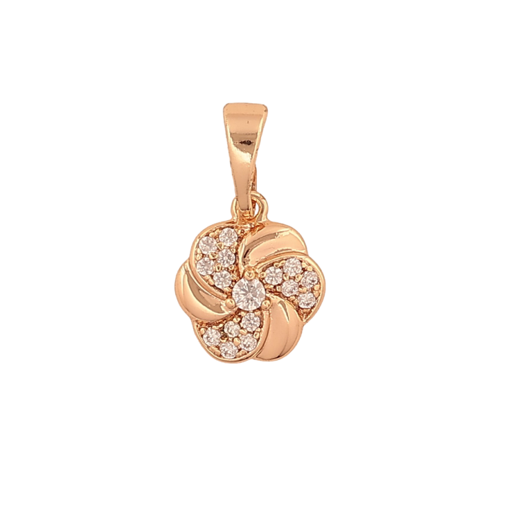 Кулон Xuping M&L цвет 18K "Цветочек с кристаллами" для цепочки до 5мм фото №6