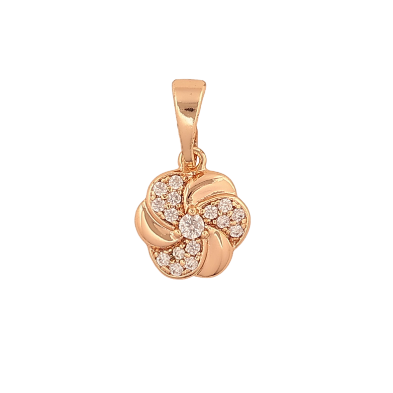 Кулон Xuping M&L цвет 18K "Цветочек с кристаллами" для цепочки до 5мм фото №4