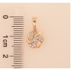 Кулон Xuping M&L цвет 18K "Цветочек с кристаллами" для цепочки до 5мм фото №2