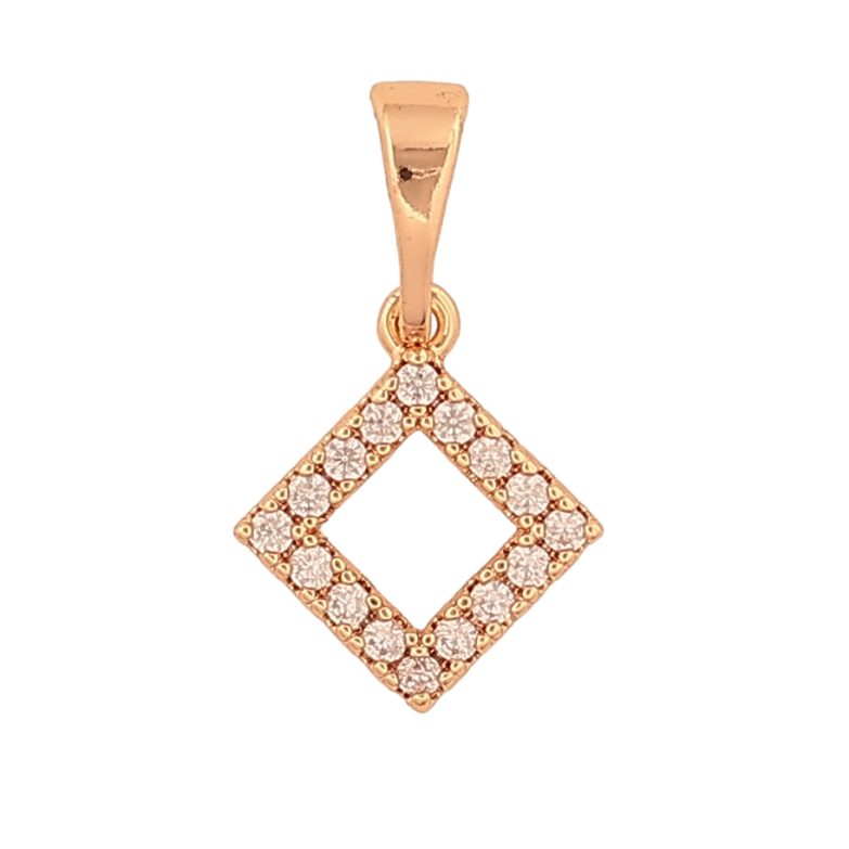 Кулон Xuping M&L колір 18K "Ромб із кристалами" для ланцюжка до 5мм фото №1