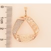 Кулон Xuping M&L цвет 18K "Меандровая линия с инкрустацией кристаллами" для цепочки до 6мм фото №2 Кулон Xuping M&L цвет 18K "Меандровая линия с инкрустацией кристаллами" для цепочки до 6мм фото №2
