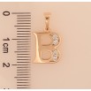 Кулон Xuping M&L цвет 18K "Буква B" для цепочки до 5мм фото №2