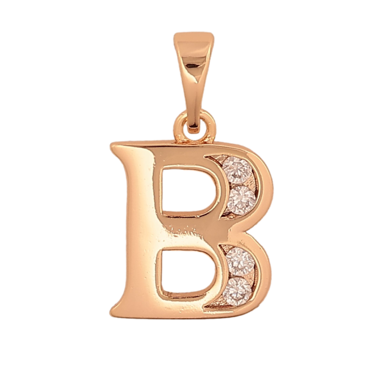 Кулон Xuping M&L цвет 18K "Буква B" для цепочки до 5мм фото №10
